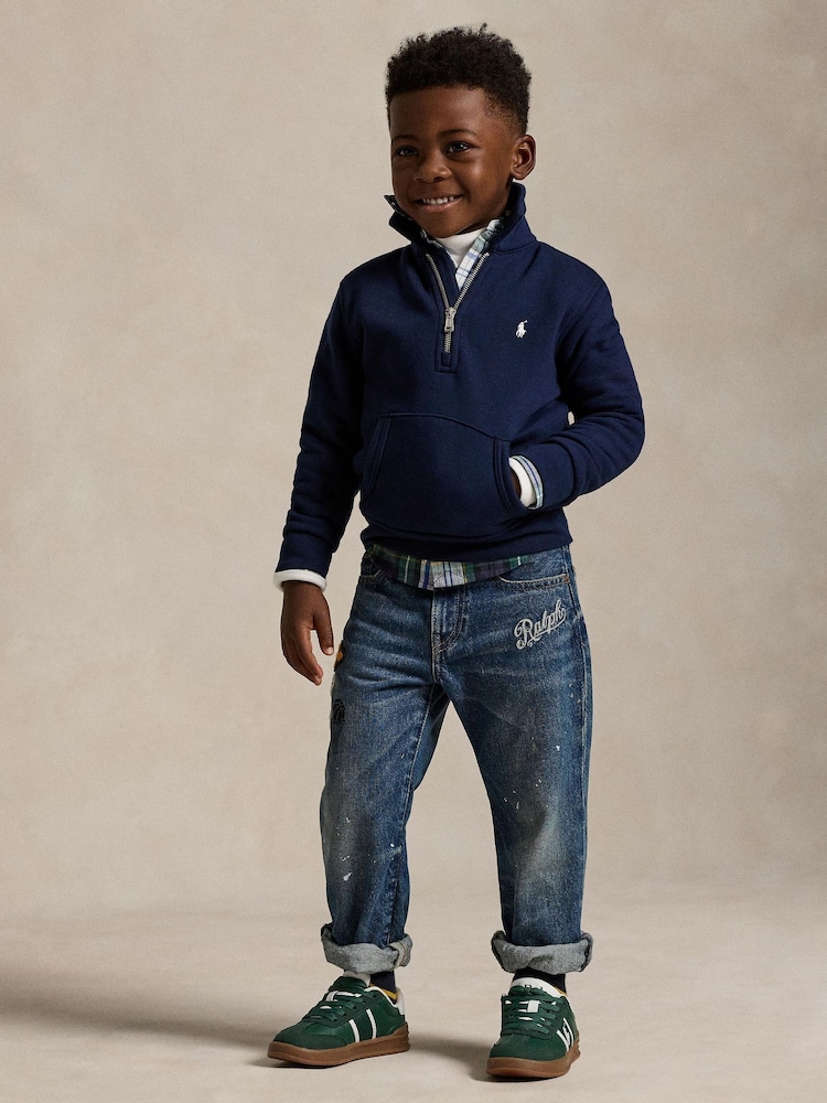 Polo Ralph Lauren Boys Quarter Zip Jersey Sweatshirt - Image 2 of 5