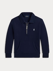 Polo Ralph Lauren Boys Quarter Zip Jersey Sweatshirt - Image 4 of 5