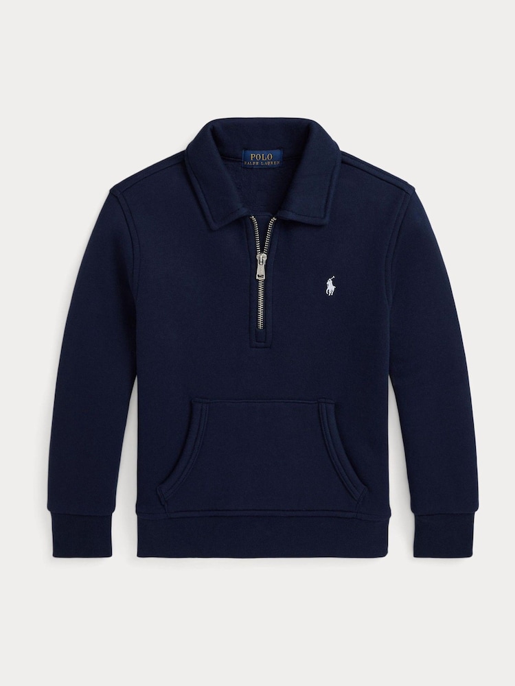 Buy Polo Ralph Lauren Boys Quarter Zip Jersey Sweatshirt from the