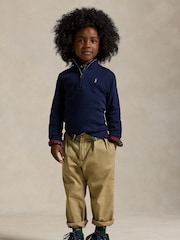 Polo Ralph Lauren Navy Boys Quarter Zip Sweatshirt - Image 4 of 5