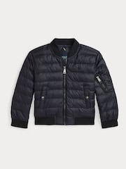 Polo Ralph Lauren Boy Puffer Bomber Sporty Black Jacket - Image 1 of 3