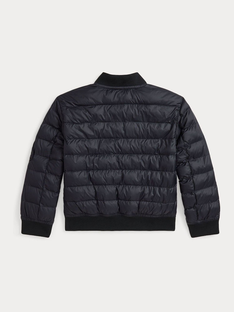 Polo Ralph Lauren Boy Puffer Bomber Sporty Black Jacket - Image 2 of 3