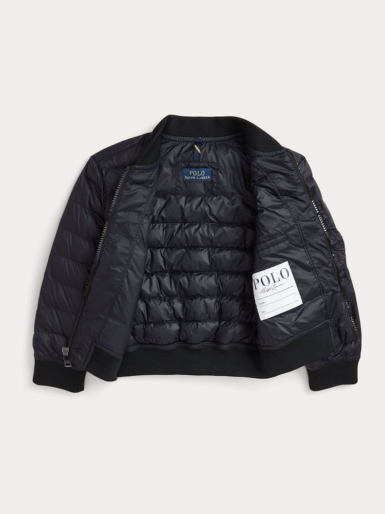 Polo Ralph Lauren Boy Puffer Bomber Sporty Black Jacket - Image 3 of 3