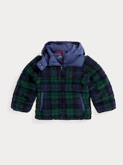 Polo Ralph Lauren Boy Navy Tartan Puffer Jacket - Image 1 of 4