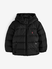 Polo Ralph Lauren Boys Ripstop Down Hooded Black Jacket - Image 1 of 5