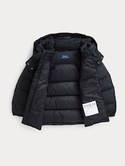 Polo Ralph Lauren Boys Ripstop Down Hooded Black Jacket - Image 4 of 5