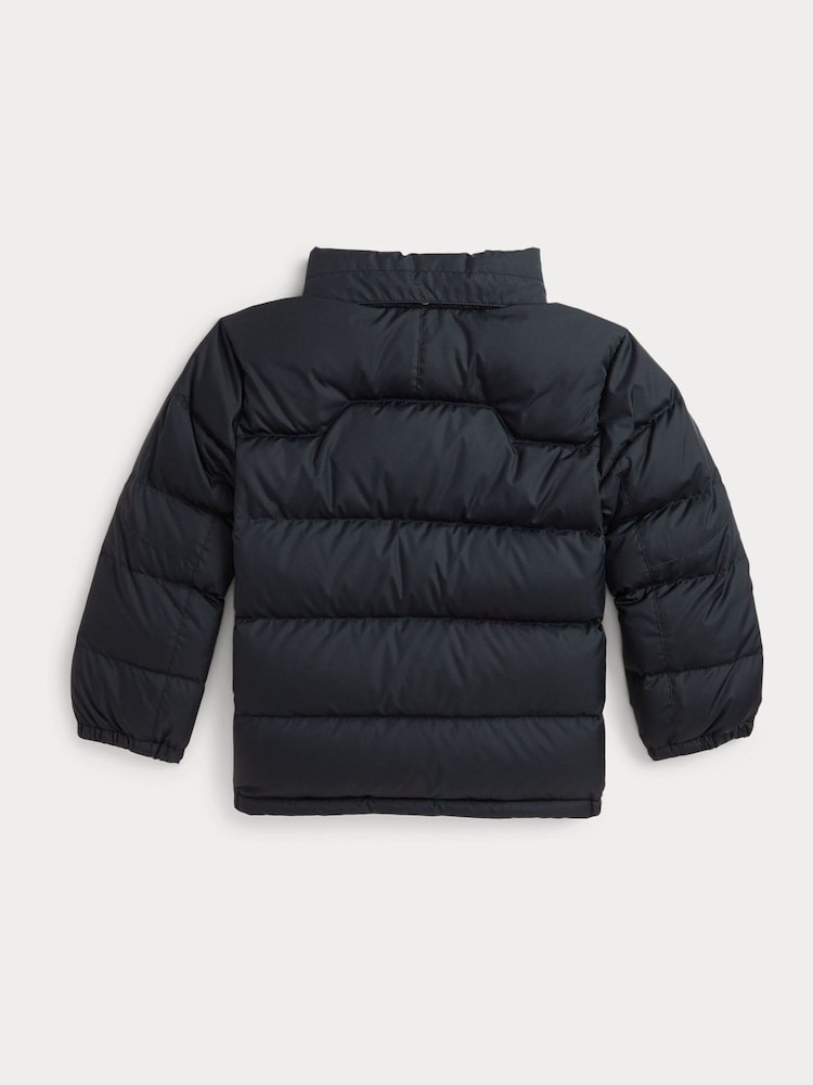 Polo Ralph Lauren Boys Ripstop Down Hooded Black Jacket - Image 5 of 5