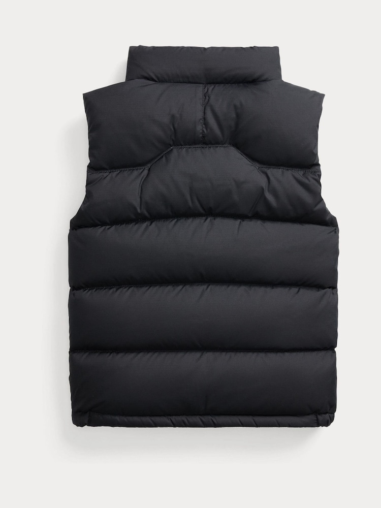 Schwarze Ripstop-Daunenweste für Jungen von Polo Ralph Lauren - Bild 2 von 5