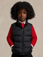 Schwarze Ripstop-Daunenweste für Jungen von Polo Ralph Lauren - Bild 3 von 5