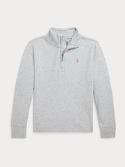 Polo Ralph Lauren Grey Boys Quarter Zip Sweatshirt - Image 1 of 2