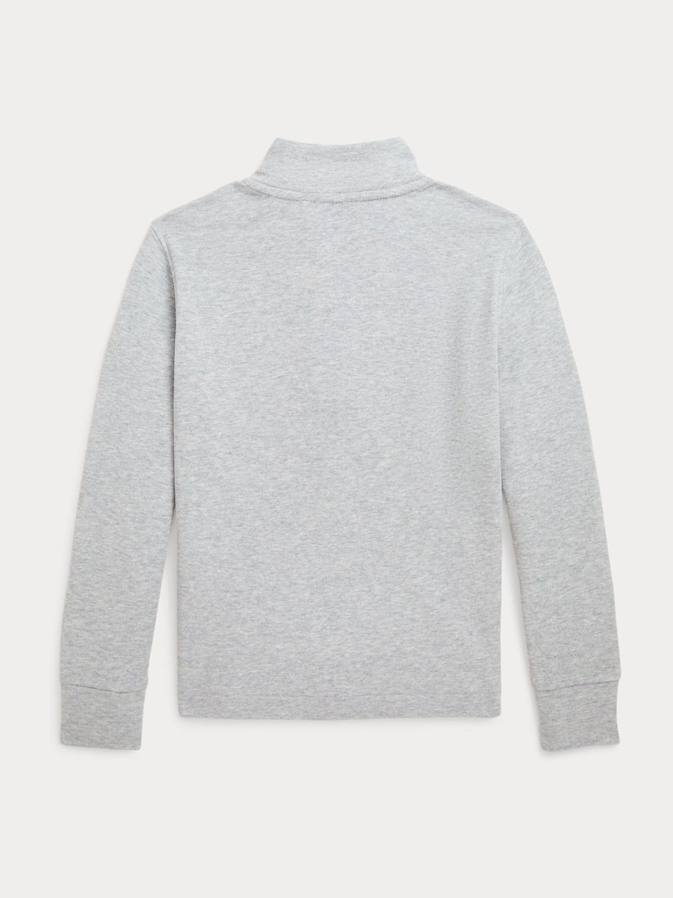 Polo Ralph Lauren Grey Boys Quarter Zip Sweatshirt - Image 2 of 2