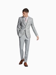 Ted Baker Tailoring Grey Antila Semi Plain Slim Fit Jacket - Image 2 of 5