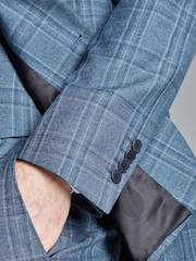 Синяя приталенная куртка в клетку Ted Baker Tailoring Alder - Изображение 5 из 6