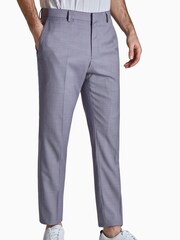 Ted Baker Tailoring Purple Mauve Tucana Sharkskin Regular Fit Trousers - Image 1 of 4