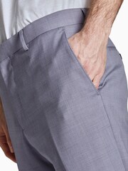 Ted Baker Tailoring Purple Mauve Tucana Sharkskin Regular Fit Trousers - Image 3 of 4