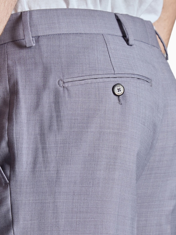 Ted Baker Tailoring Purple Mauve Tucana Sharkskin Regular Fit Trousers - Image 4 of 4