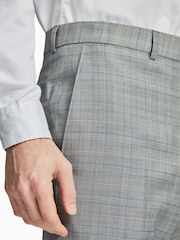 Ted Baker Tailoring Grey Prince of Wales Check Slim Fit Trousers - Image 2 of 2