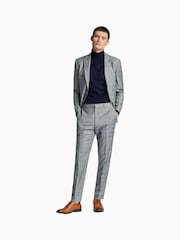 Серая приталенная куртка в клетку с принтом принца Уэльского Ted Baker Tailoring - Изображение 4 из 5