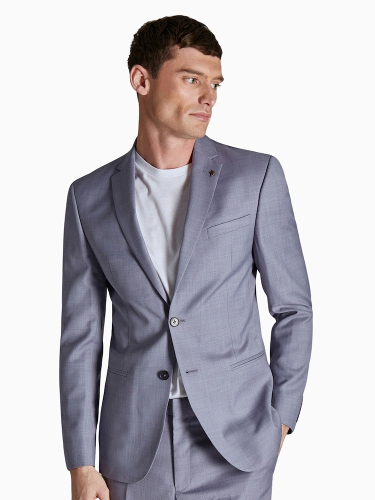 Ted Baker Tailoring Purple Mauve Tucana Sharkskin Slim Fit Jacket - Image 1 of 4