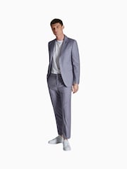 Ted Baker Tailoring Purple Mauve Tucana Sharkskin Slim Fit Jacket - Image 2 of 4