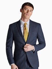 Синяя фактурная куртка узкого кроя в клетку Ted Baker Tailoring Ara - Изображение 1 из 6