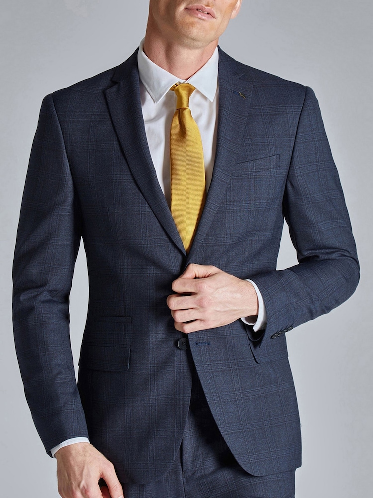 Синяя фактурная куртка узкого кроя в клетку Ted Baker Tailoring Ara - Изображение 1 из 6