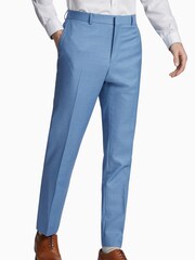 Ted Baker Tailoring Blue Draco Sharkskin Slim Fit Trousers - Image 1 of 2
