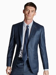 Синяя куртка в клетку классического кроя Ted Baker Tailoring - Изображение 1 из 5