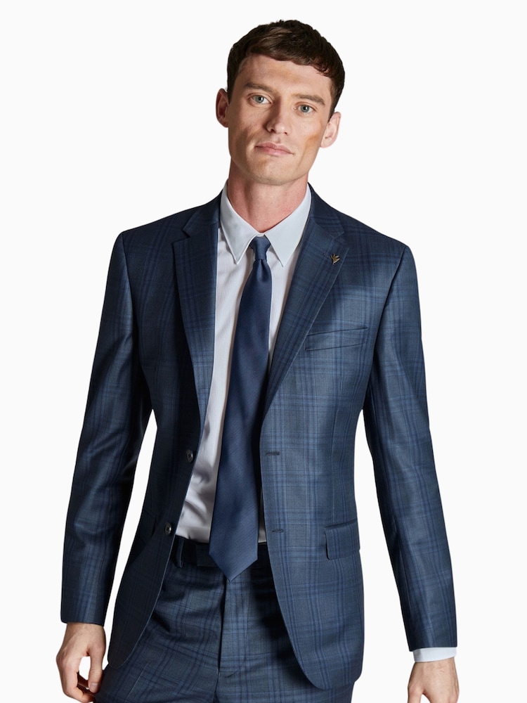 Синяя куртка в клетку классического кроя Ted Baker Tailoring - Изображение 1 из 5