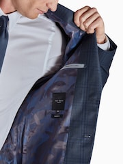 Синяя куртка в клетку классического кроя Ted Baker Tailoring - Изображение 5 из 5