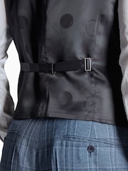 Синий большой приталенный жилет в клетку Ted Baker Tailoring Alder - Изображение 5 из 5
