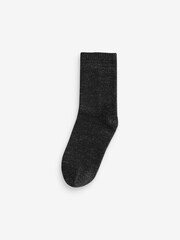 Black Sparkle Heavyweight Ankle Socks 3 Pack - Image 2 of 4