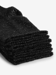 Black Sparkle Heavyweight Ankle Socks 3 Pack - Image 4 of 4