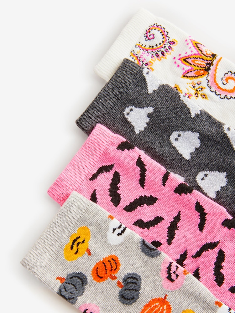 Day Of The Dead Halloween Ankle Socks 4 Pack - Image 7 of 7