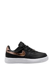 Nike Black/Bronze Junior Air Force 1 EasyOn Trainers - Image 1 of 4