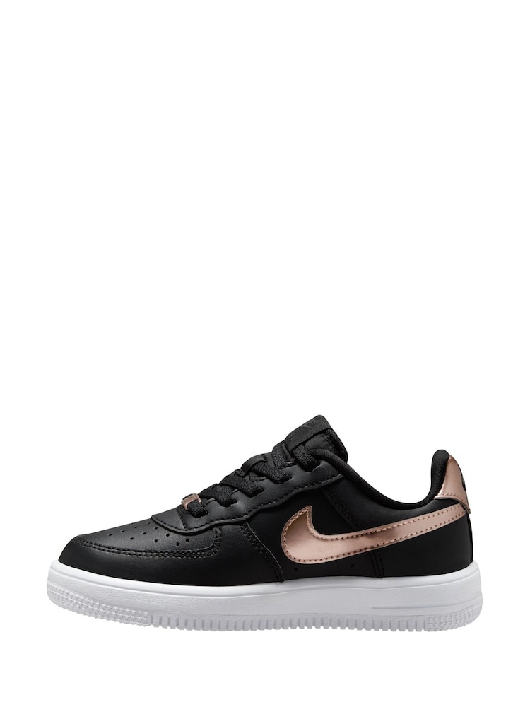 Nike Black/Bronze Junior Air Force 1 EasyOn Trainers - Image 2 of 4 Nike Black/Bronze Junior Air Force 1 EasyOn Trainers - Image 2 of 4
