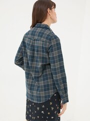FatFace Olivia Navy 100% Cotton Check Shirt - Image 2 of 6