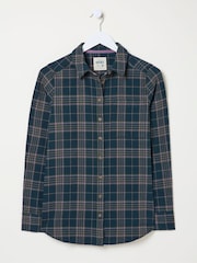 FatFace Olivia Navy 100% Cotton Check Shirt - Image 6 of 6
