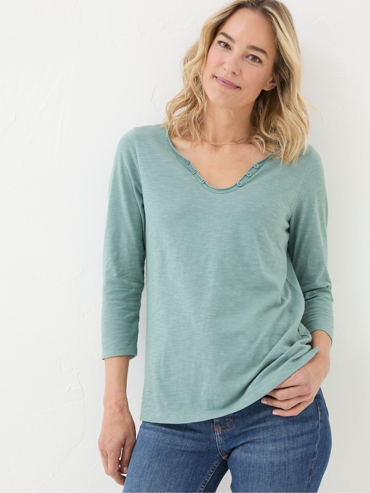 FatFace Blue Organic Cotton Porter T-Shirt - Image 1 of 5 FatFace Blue Organic Cotton Porter T-Shirt - Image 1 of 5