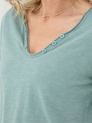 FatFace Blue Organic Cotton Porter T-Shirt - Image 4 of 5