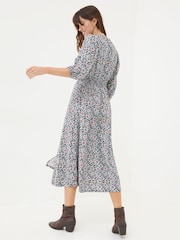 FatFace Rene Black Wild Floral Midi Dress - Image 2 of 6
