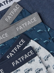FatFace Blue Off Roader Cotton Boxers 3 Pack - Image 2 of 2