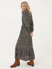 FatFace Dahlia Black Ditsy Maxi Dress - Image 2 of 7