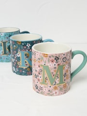FATFACE Alphabet rožast vzorec Mug - Slika 2 iz 2