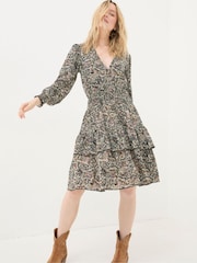 FatFace Amba Cream Wild Paisley Jersey Dress - Image 1 of 6