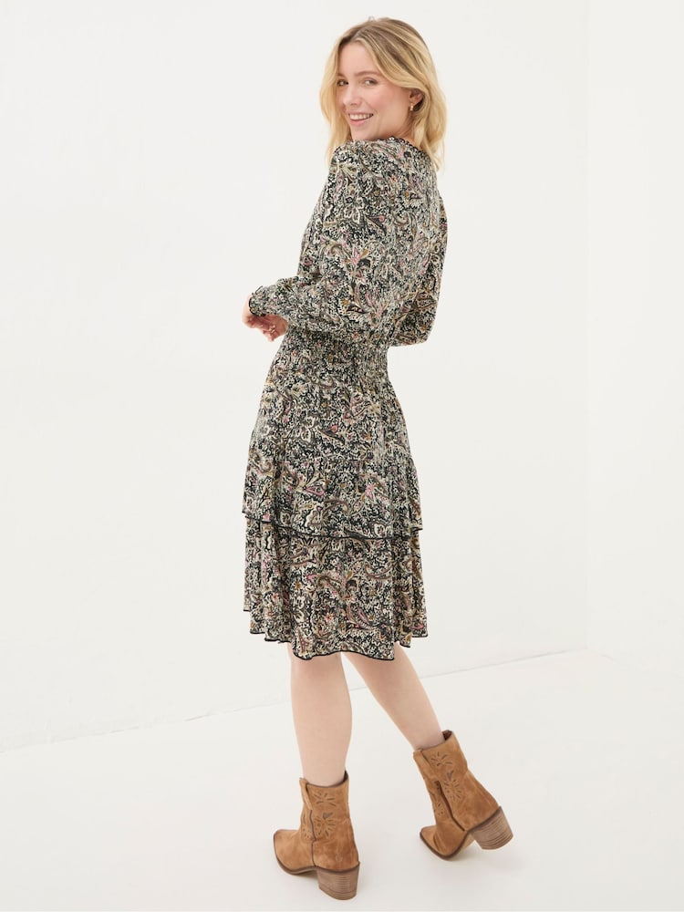 FatFace Amba Cream Wild Paisley Jersey Dress - Image 2 of 6