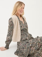 FatFace Amba Cream Wild Paisley Jersey Dress - Image 3 of 6