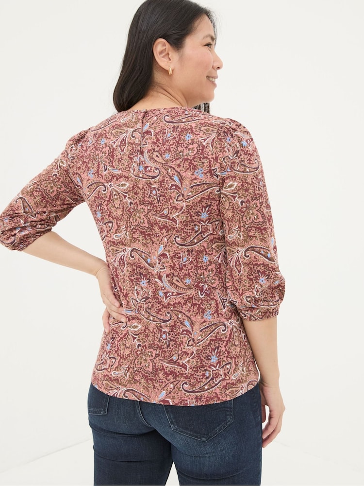 FatFace Penny Dusky Pink Top - Image 2 of 5