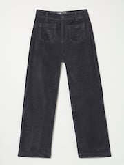 FatFace Keswick Charcoal Grey Wide Leg Crop Jeans - Image 6 of 6