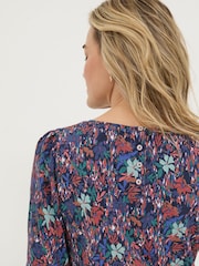 FatFace Penny Blue Top - Image 4 of 5
